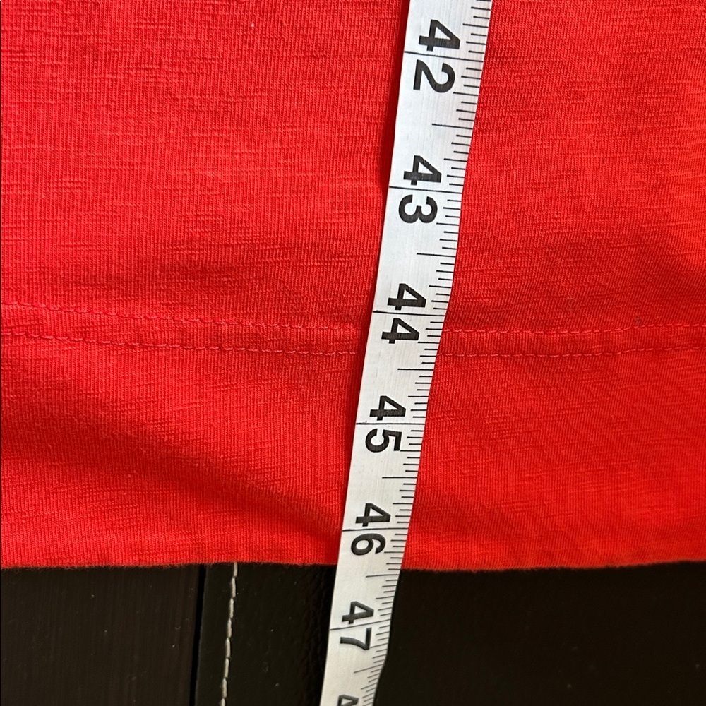 ME+EM Red Cut Out Back Midi Dress Organic Cotton Pockets Tie Back Sz 8 - Picture 16 of 16